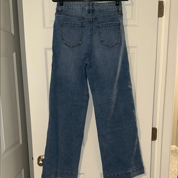 Time and Tru Blue Flare Wide Leg Jeans - Picture 6 of 7